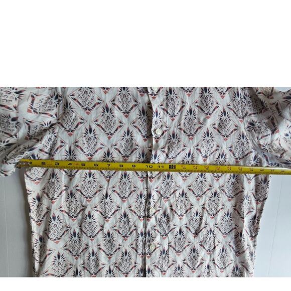 Linen Club Room Luxury Mens Pineapple 100% Linen Button-Down Shirt , Sz S - Picture 6 of 8